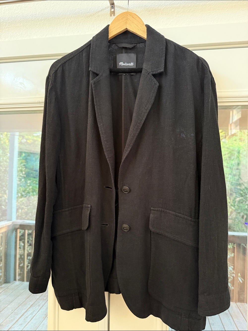 Madewell Black Women’s Linen Relaxed Blazer
